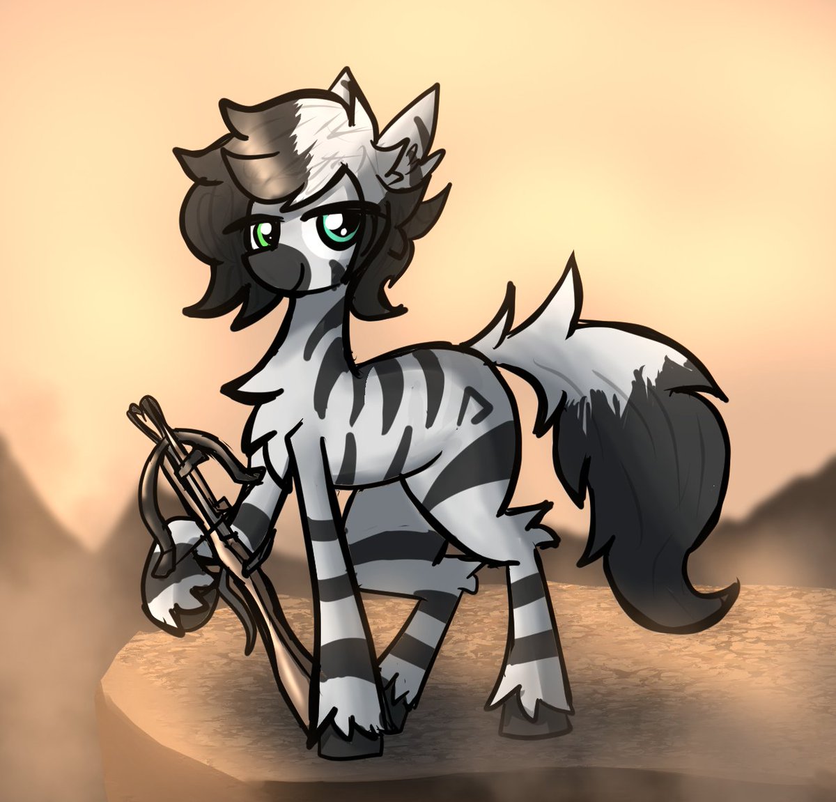 Drew my male zebra oc
