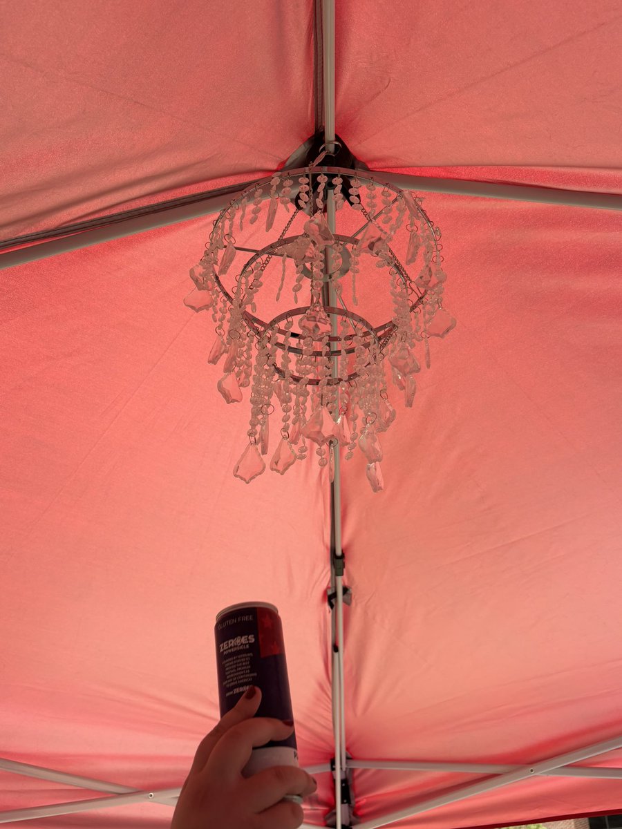 So lit, we have our own chandelier