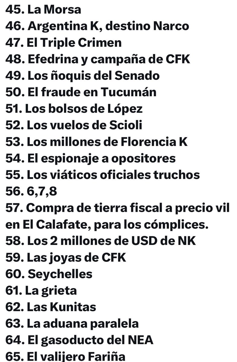 Presidente.

Que el kirchnerismo haya sido una organización criminal no convalida la existencia de casos de corrupción en su gobierno. 

Se lo digo con todo respeto, porque soy de las que quiere que nos vaya bien, voté por usted para arrasar contra la CASTA CORRUPTA y también