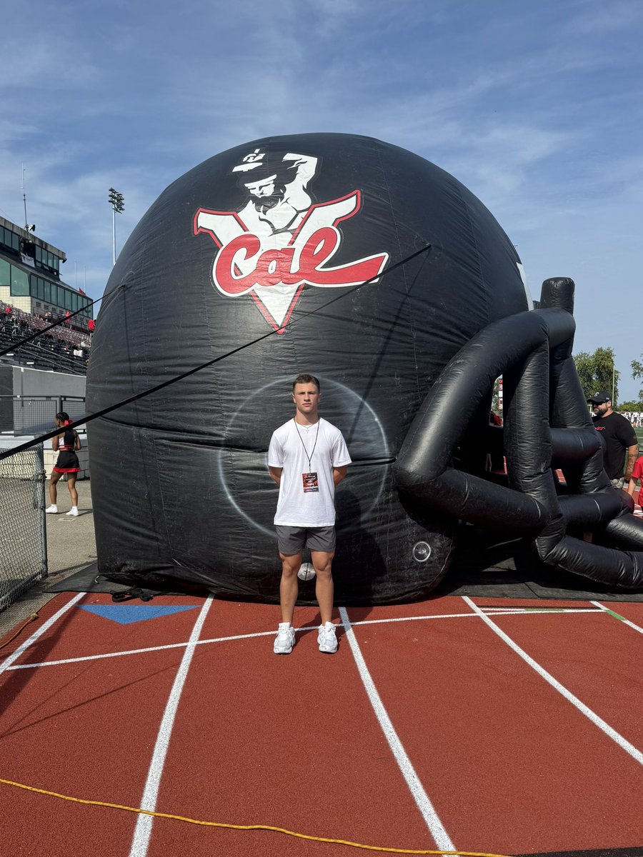 KollinCunn's tweet photo. Great gameday visit today at Cal! Thank you @TO_65FB and @VulcanFootball  for the invite! 

@CoachPapley 
@coachjaturner 
@CoachGaryDunn 
@CoachVenick 
@CoachFiasco 
@PaFootballNews https://t.co/u64eYiK0Xa