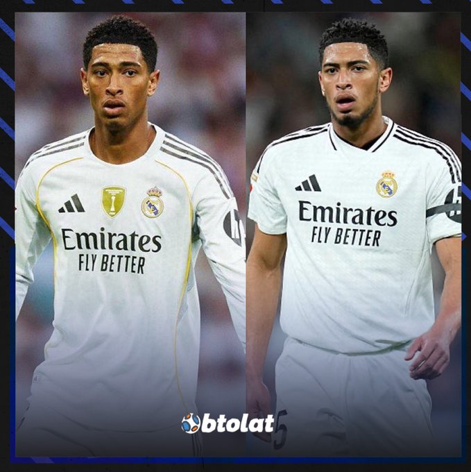 بيلينجهام قبل الإصابة وبعد العودة اليوم خلال مباراة ريال مدريد وإسبانيول 