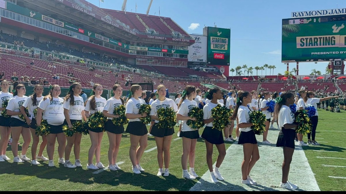 ••PANTHER ALERT•• College Game day becomes a little more special when the Lecanto Panther Cheer Squad is cheering at the game. The LHS squad is @ Tampa Buccaneer stadium for the USF vs. South Carolina St. game. There is no end to what we can do together. #TPW