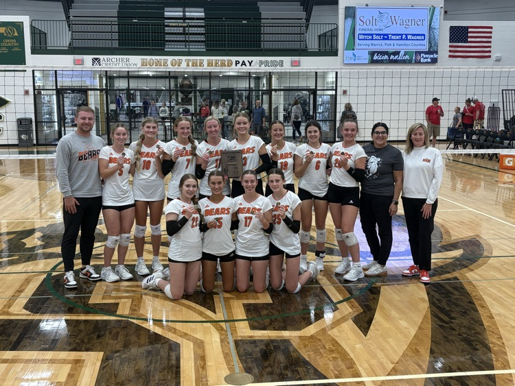 Your Lady Bears are tournament champions at Central City with a straight set victory over Adams Central! That's back to back championships here in Central City! 🐻🐻🐻
