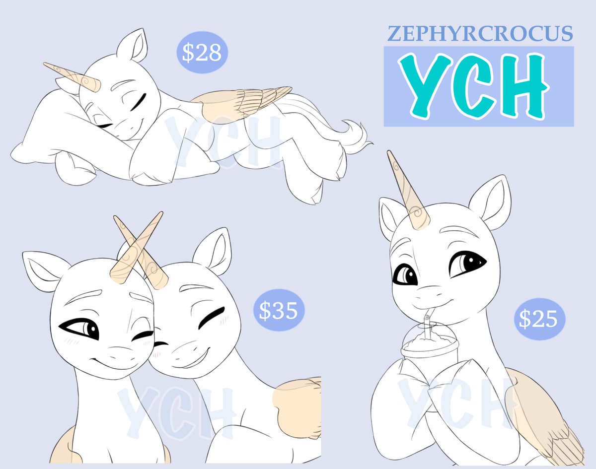 zephyrcrocus's tweet image. Turned a few of my WIPs into sketch YCHs 👀
Any gender and any race
6 slots each
DM to claim!
#mlpg5