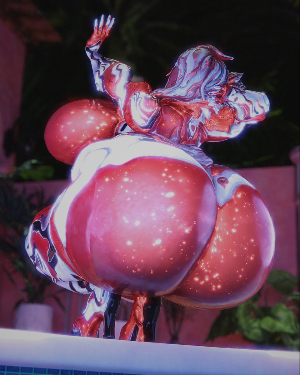 Virella showing off her full loadout before getting her guts mixed around by the studs at the club. Unfortunately nobody stayed around to take the after photos.

#warframe #warframensfw

Made for <a href="/BumbsSpaceship/">bumbs (COMMS OPEN)</a>