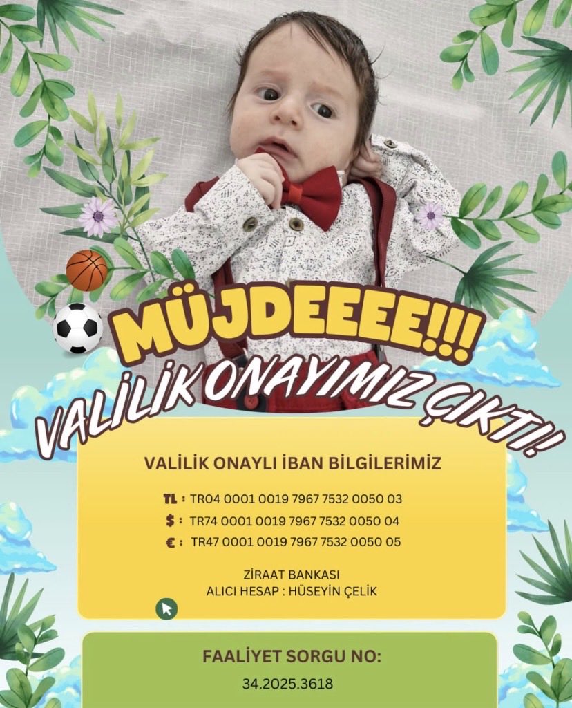Aile maddi manevi Desteklerinizi  bekliyor.. 
Uras’a destek olmak isterseniz  daha çok kişiye ulaşmaları için yardımlarınıza ihtiyaç var 
Rica etsem paylaşırmısınız <a href="/smaurascelik/">smaurascelik</a>