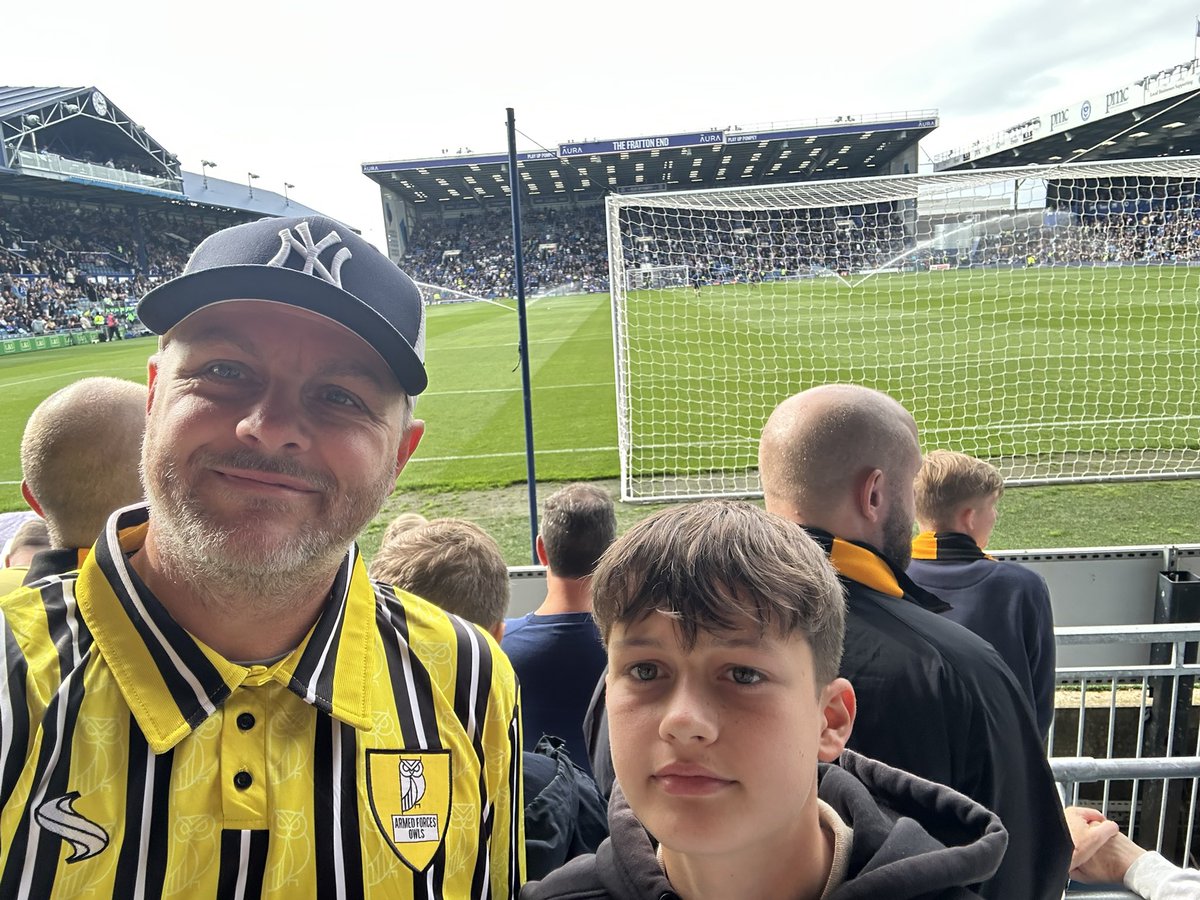First outing for the new Armed Forces Owls shirt today. Think it went okay! Class day out and some brilliant football played by all our lads today. Special mention to Weaver &amp; Brown. #swfc #armedforcesowls