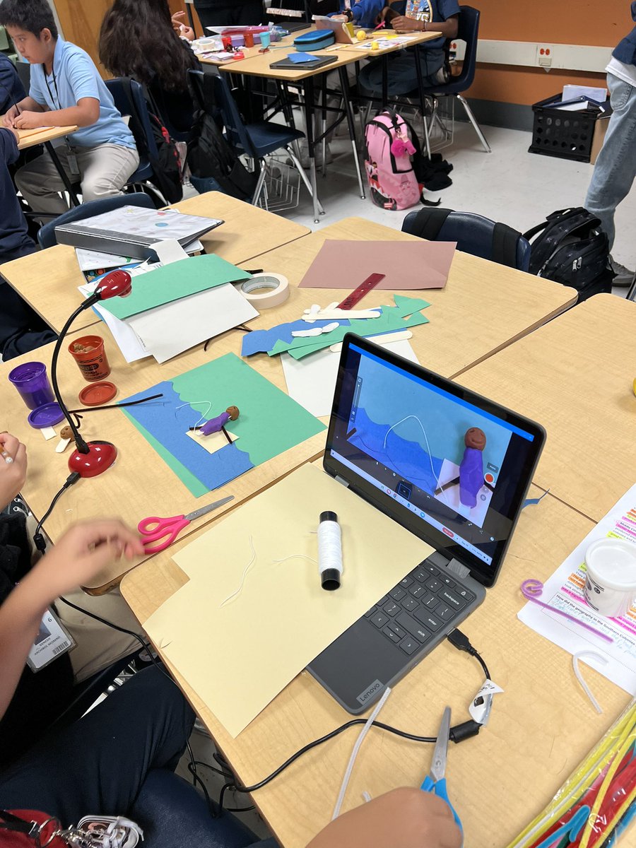 netzerolibrary's tweet image. It was great seeing history and STEM come together in Mr. Aldape’s classes this week! Students explored the challenges the colonists faced, came up with solutions, and shared their learning through stop-motion animation. Student focus and engagement were through the roof!