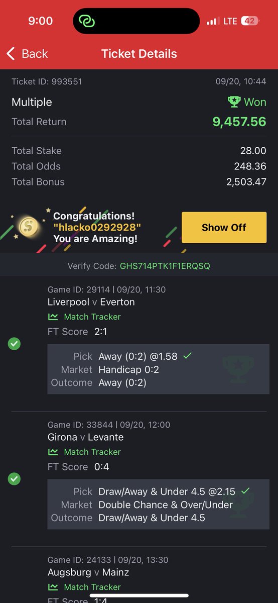 2 days ago I won 8.1KCedis and today too 9.4K Cedis