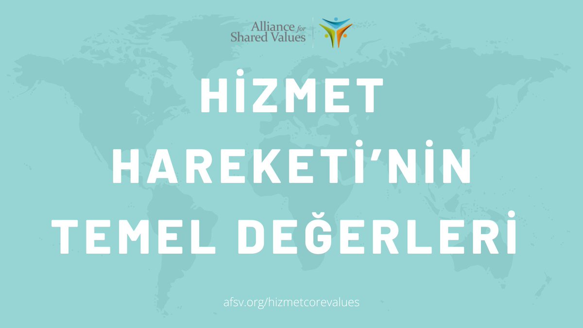 4 yıl önce, 21 Eylül 2021’de AfSV, dünya çapındaki Hizmet’e bağlı sivil toplum kuruluşlarıyla birlikte, hareketin faaliyetlerini uzun yıllar boyunca şekillendiren önemli bir belge yayımladı: Hizmet Hareketi’nin Temel Değerleri

Hizmet Hareketi, barış içinde birlikte yaşama ve