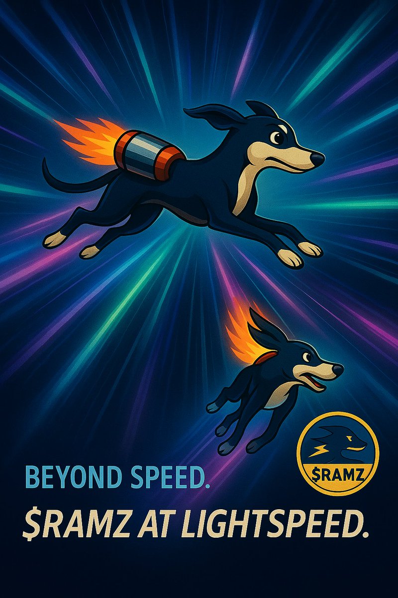 RamseySol6's tweet photo. ⚡ Beyond speed.
🌌 $RAMZ is already at lightspeed.

Ramsey isn’t just fast — he’s rewriting the laws of motion. 🐕💨

#RAMZ #Solana #FastestMemeOnSolana https://t.co/wCiRMlPr9U