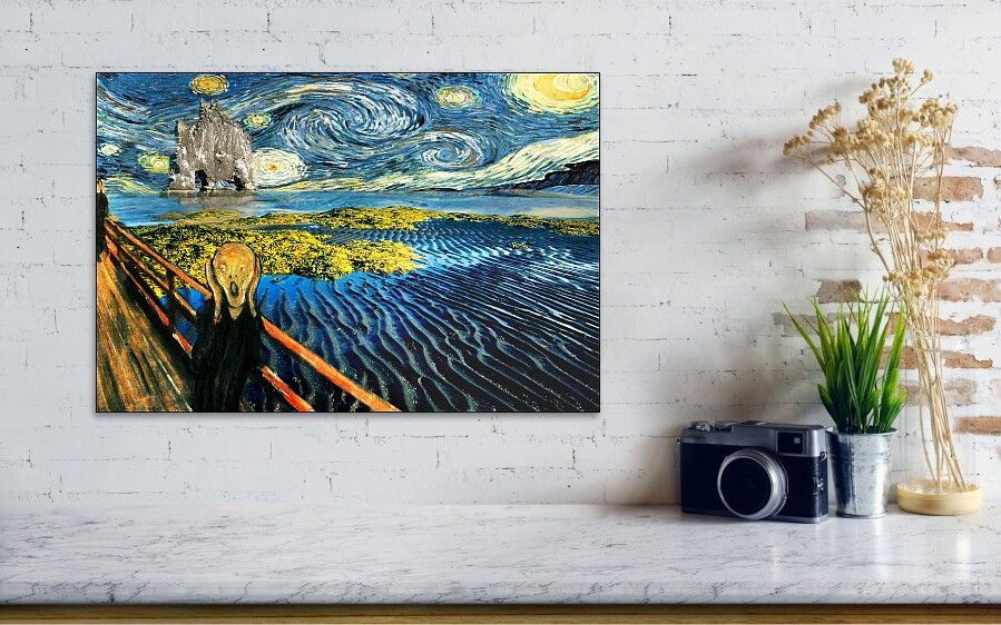 * Edvard Meets Vincent Posters by #Gravityx9Designs at Pixels and FineArtAmerica * Posters have several size options, many styles of wall decor available to customize, too! * This design can be found on tote bags, home decor, pillows, stickers and more. * buff.ly/7WPBNgU