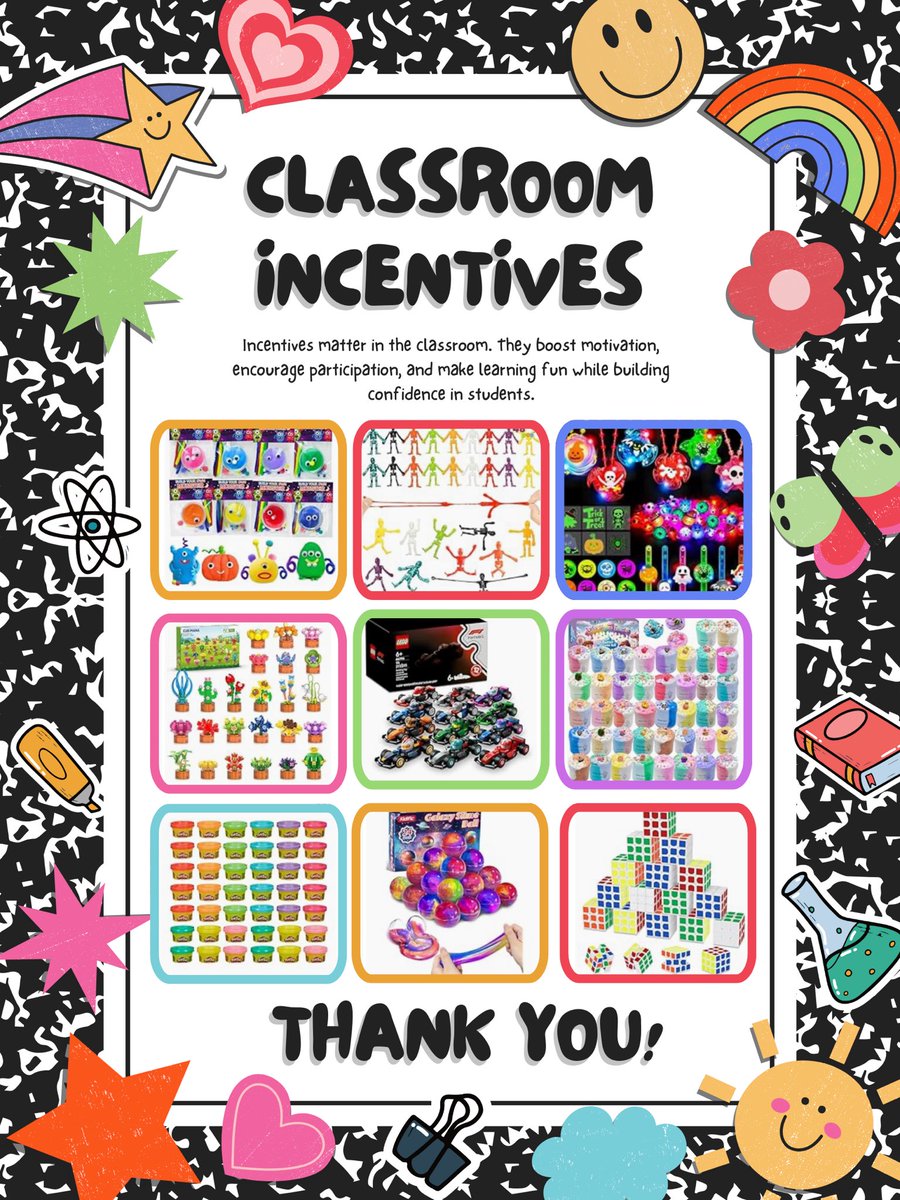 MsGarciaH95's tweet image. Happy Saturday☀️ 
Please help me clear at least 1 item from my teacher wishlist. I added new incentives for my students to keep their motivation going. Your help will mean the world to me and my students 🥹💖 #ClearTheLists2025 

amazon.com/hz/wishlist/ls…