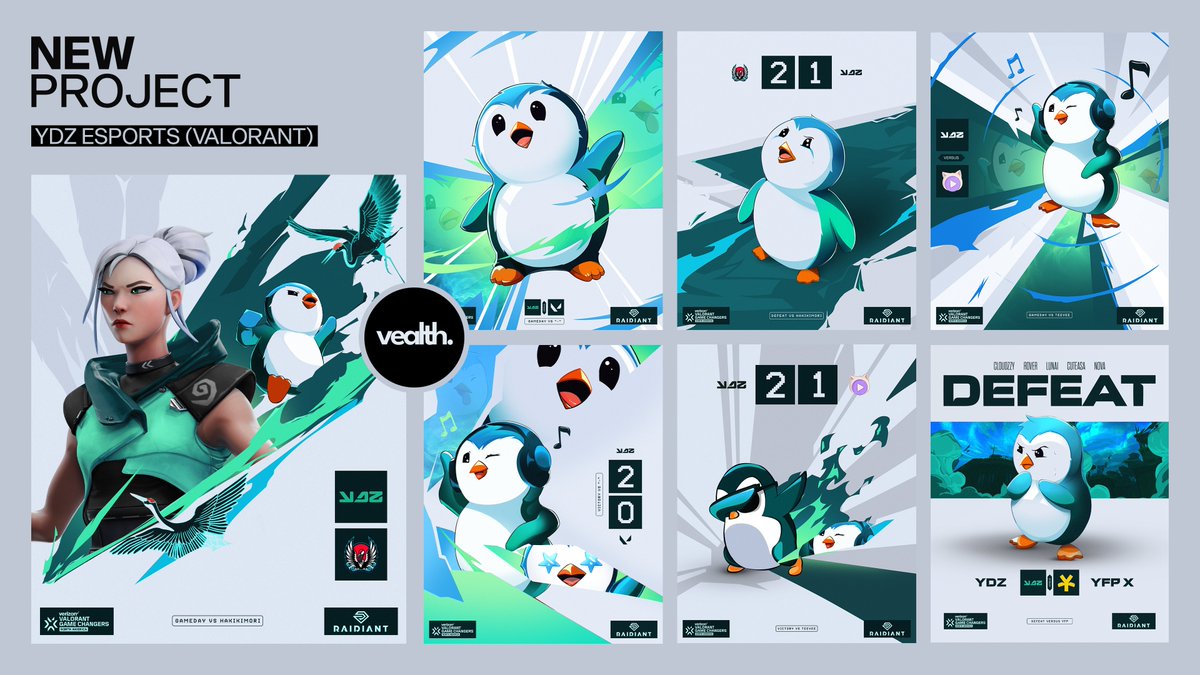 YDZ Esports brought us on to design their visual identity for the 2025 Game Changers Swiss Stage.

We crafted custom mascot illustrations and a playful design system tailored to their brand.

Explore premium esports visuals → vealthmedia.ca