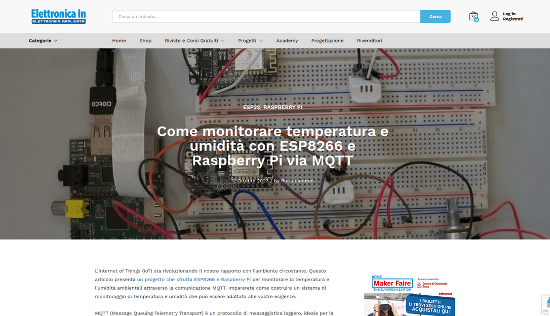 techrmcom's tweet image. 🧠 Stimulate your creativity with this project! Thanks to Elettronica In magazine for the quote of the article: DIY IoT: ESP8266 and Raspberry Pi to monitor temperature and humidity via MQTT communication ei.futuranet.it/2023/10/11/com… 👀 Take a closer look! #Arduino #EmbeddedSystems…