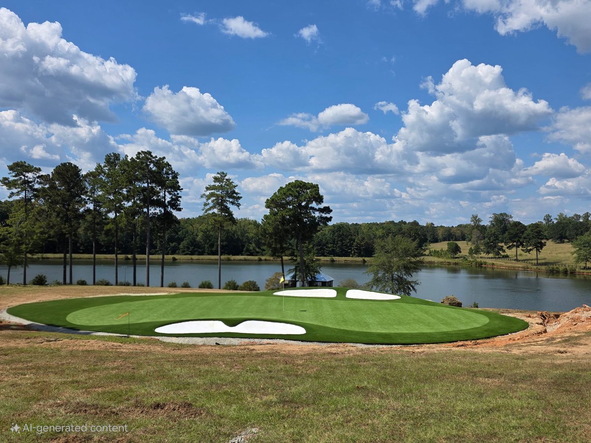 CelebrityGreens's tweet photo. Just finished!! Inspired by #12 at Augusta National this 6300 Sq Ft Celebrity Green also has 7 tee boxes ranging from 35 yards to 175 yards in Columbus GA!!! #navysealsofturf #celebritygreens #redefiningprivategolf ⛳️ CG National Team!!! What a beauty!!!! 💪🏼👊🏼🤩 https://t.co/XkJw5tzWA6
