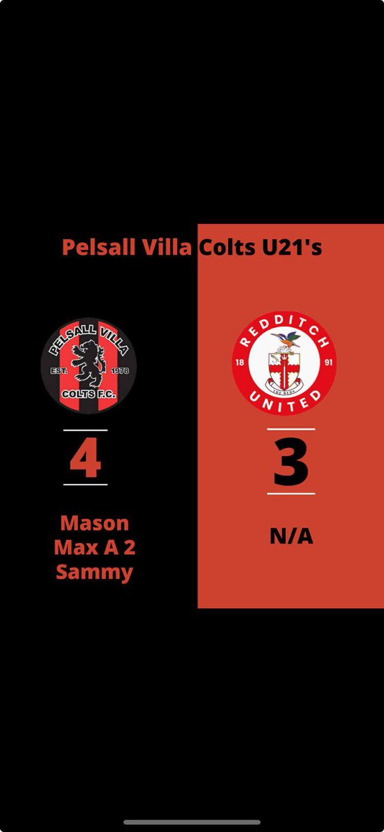 <a href="/MasonEd28033675/">Mason Edwards</a> ⚽️
Max Andrews ⚽️⚽️
Sammy Roberts ⚽️

❤️🖤