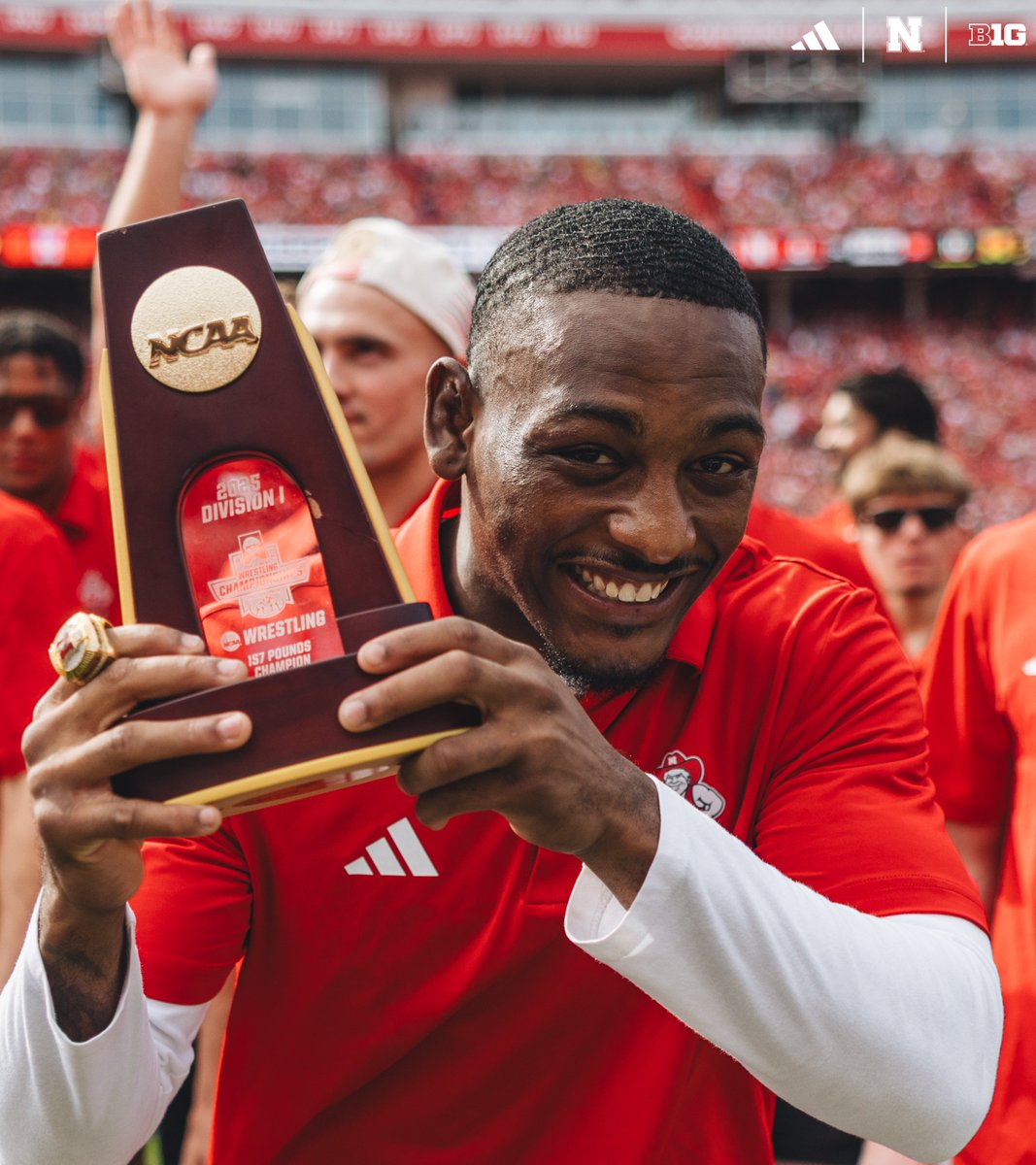 HuskerWrestling's tweet image. Celebrating the team that made history with the best fans in the country.

#ToughTogether | #GBR