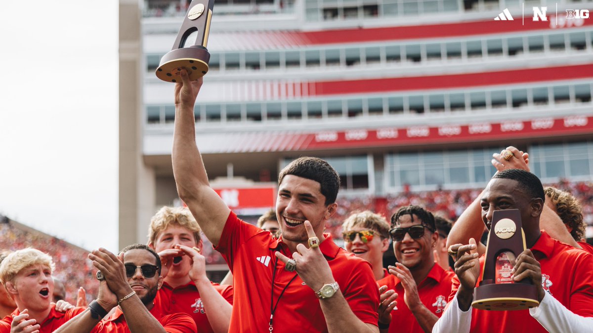 HuskerWrestling's tweet image. Celebrating the team that made history with the best fans in the country.

#ToughTogether | #GBR