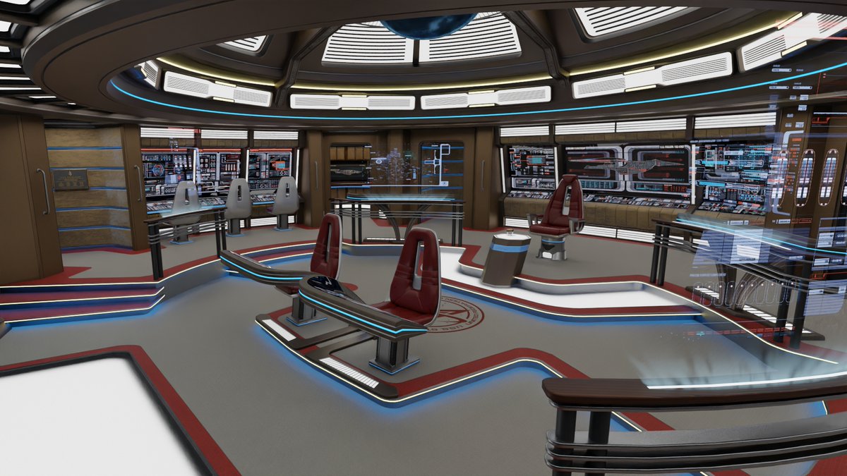 TheExcelsiorPor's tweet image. The Excelsior-Class II&apos;s bridge was designed with the past in mind. So effective was the bridge layout on the original Excelsior-Class, that the design crew copied that layout, but just upgraded it to a slightly more modern aesthetic.