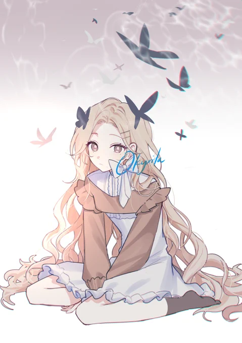 The piece I drew for Eri's 5 year anniversary artbook, thank you for inviting me ! #エリの絵
