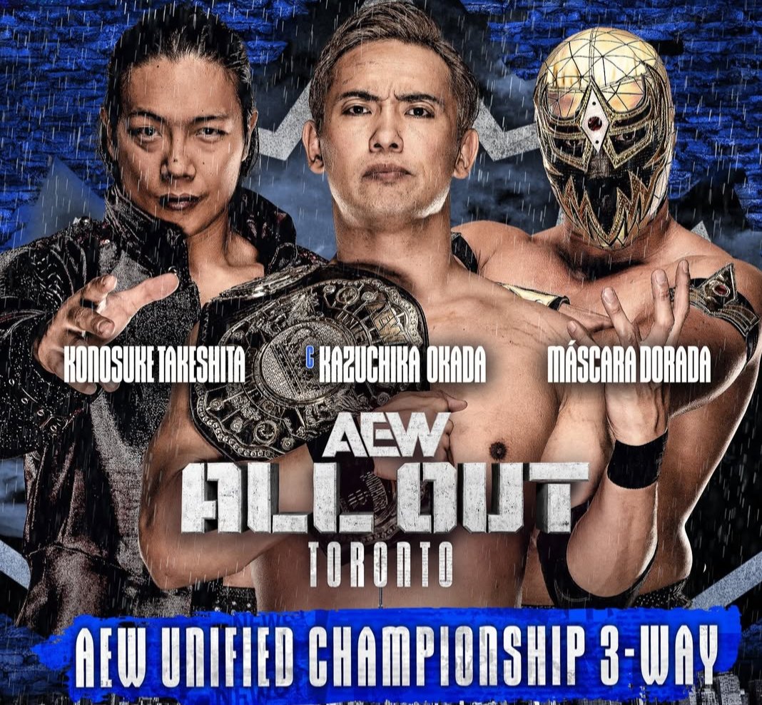 Máscara Dorada. 🇲🇽
Konosuke Takeshita. 🇯🇵
Kazuchika Okada. 🇯🇵

TAKE A BOW. WHAT A MATCH.
3 WORLD CLASS WRESTLERS.