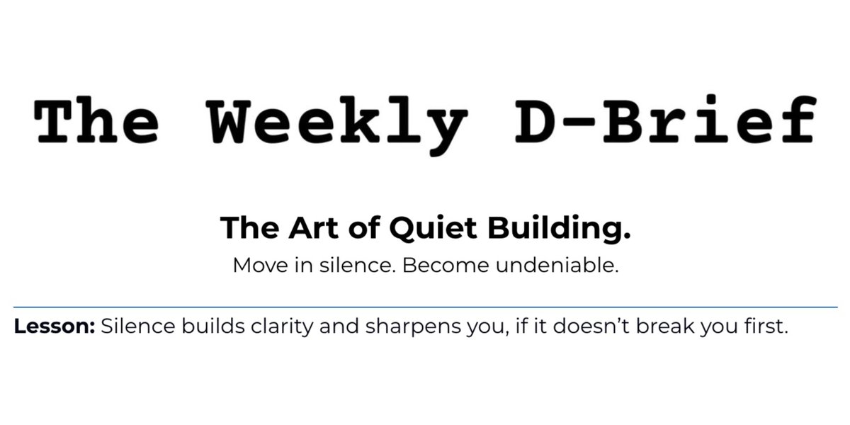 iamdevrajpatel's tweet image. Silence Kept My Startup Alive.
Early days aren’t for noise; they’re for validation.
Quiet meant testing, not pretending.
Validate in silence. Go loud when the signal’s clear.
Under the radar is how startups survive.
Read now on The Weekly D-Brief - theweeklydbrief.beehiiv.com/p/the-art-of-q…