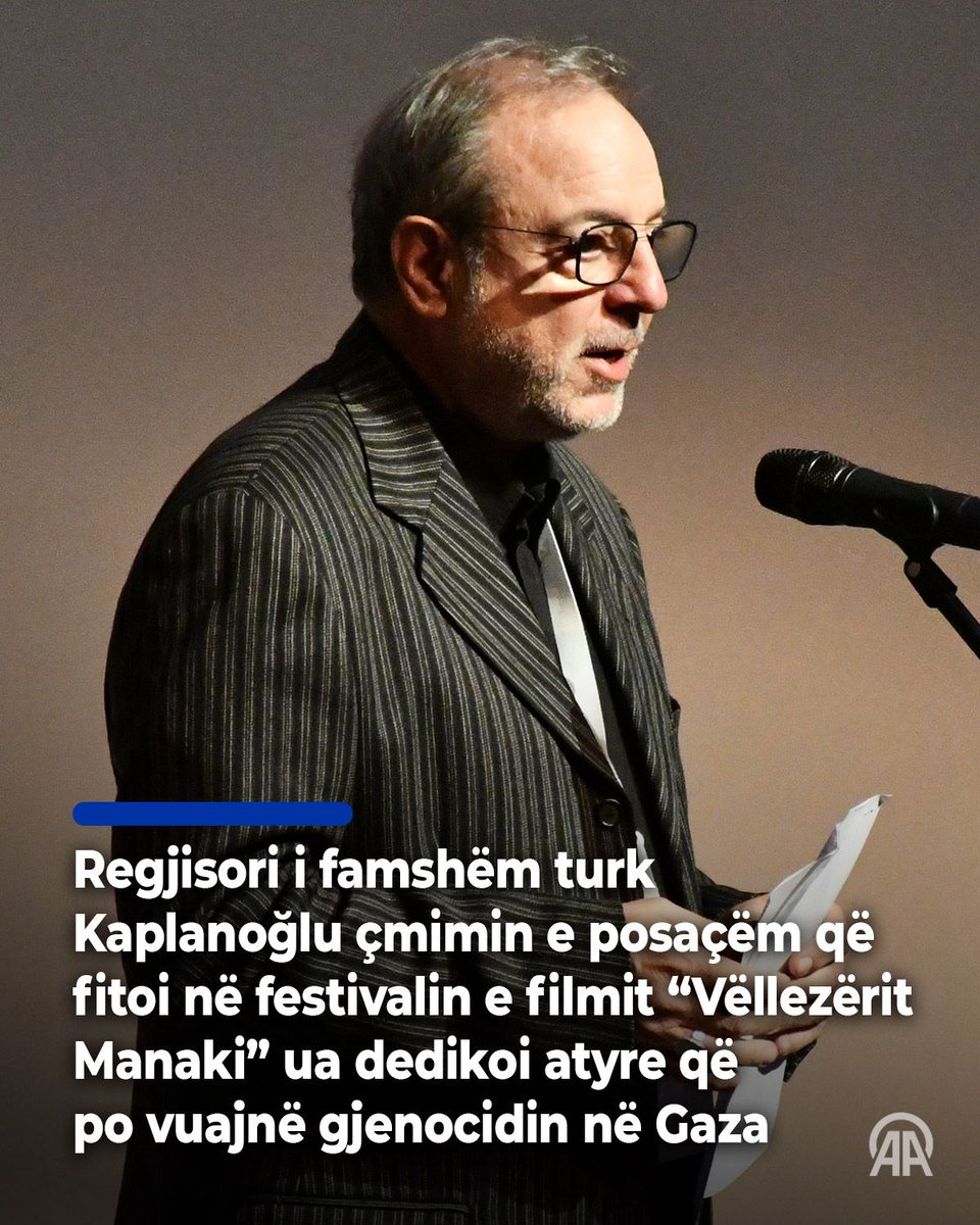 aa_albanian's tweet photo. 🏅 Regjisori i famshëm turk, Semih Kaplanoğlu, është nderuar me çmimin e posaçëm “Kamera e Artë 300” për kontributin e shquar në kinematografinë botërore në Festivalin e 46-të Ndërkombëtar të Filmit “Vëllezërit Manaki”

🔗 https://t.co/UuWRxGhvHD https://t.co/x6DgmkNepc