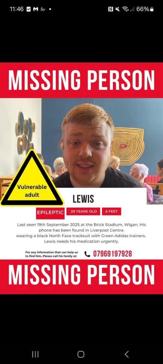 Martynode's tweet image. Please share this #wafc fans. Let’s hope Lewis comes home safe.