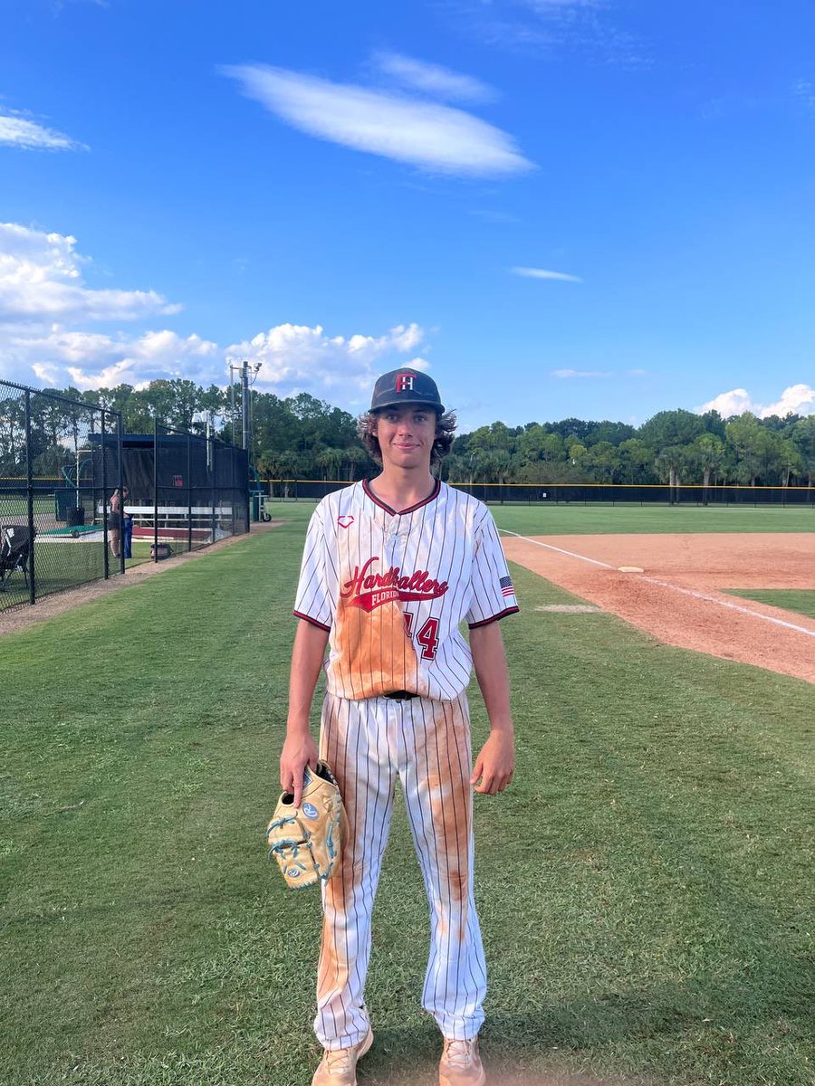 Jordan Pinkerton 
Florida Hardballers
⁦<a href="/FLHardballers/">Florida Hardballers</a>⁩

3-3, 2 RBI, 2 R
3.0 IP, 7 K, T86

<a href="/ProspectWire/">Prospect Wire</a>
#PWPoG
#PWBaseball🍁🦵