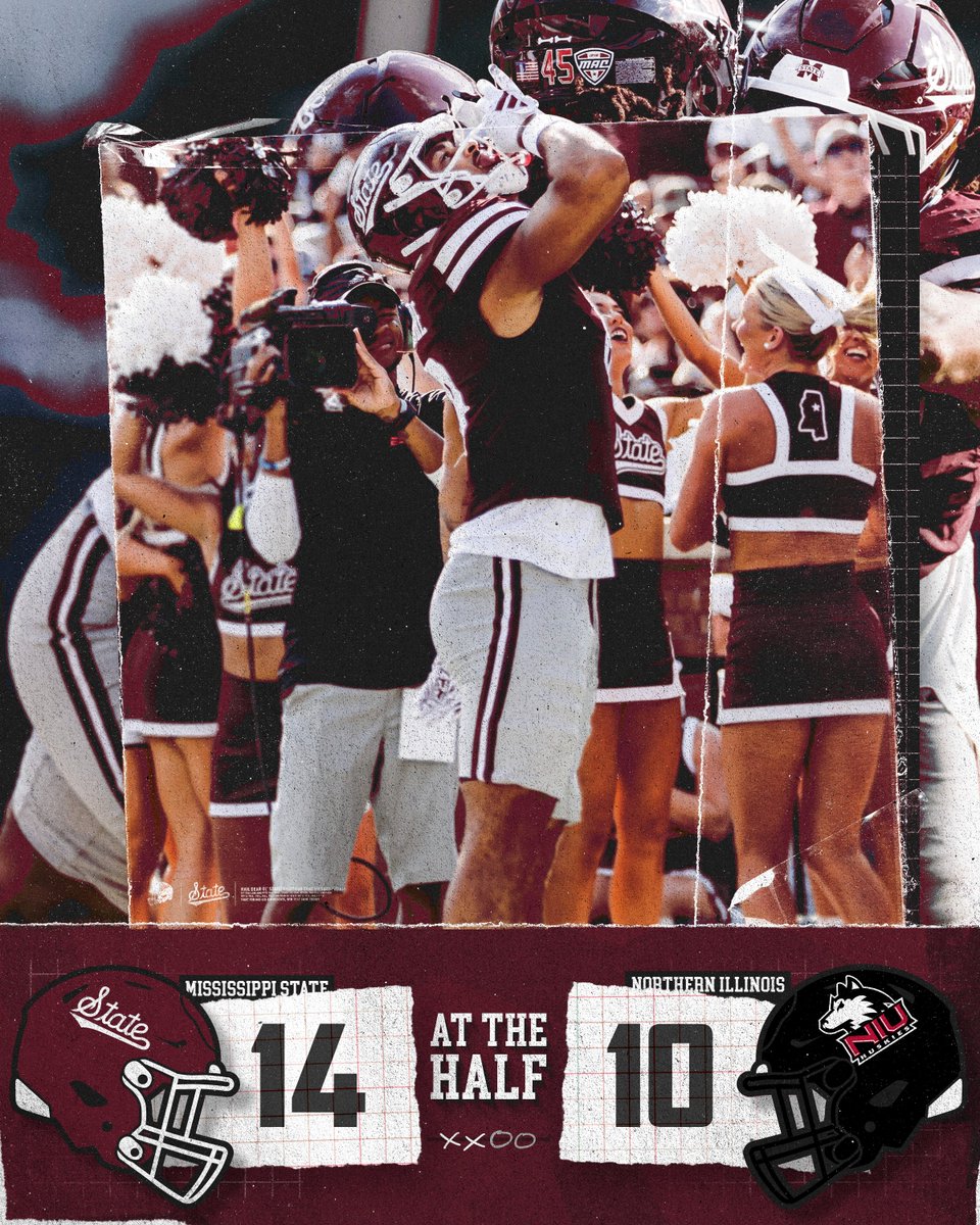 Dawgs lead at the half here in Starkville!