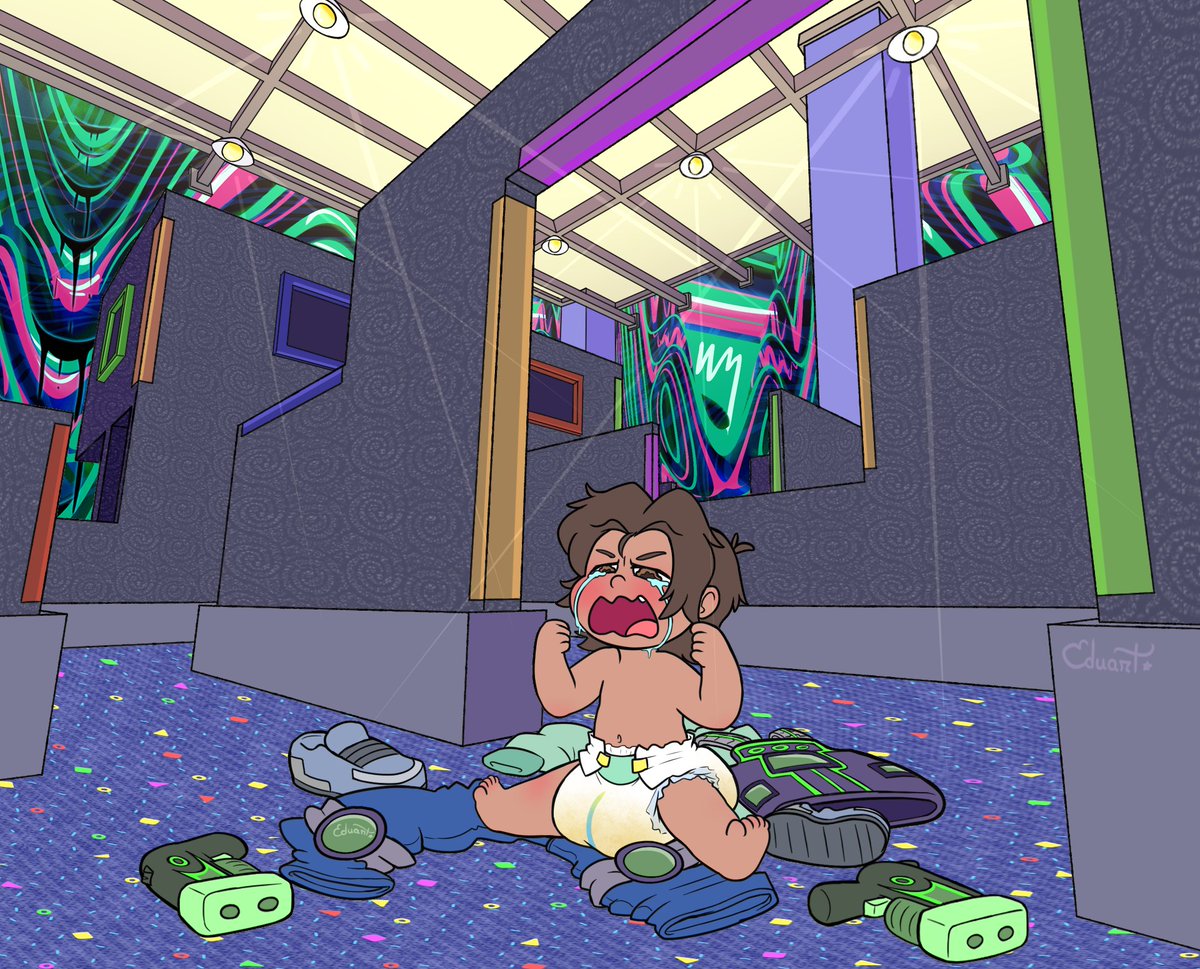 Commission completed for a little baby~ 🌟😊

oh no, waiting so long in line just to play, only to find out the game is way too big for you in the end must be really frustrating, I’m sorry little one, better luck next time, at daycare you’ll have games that are just your size~😌