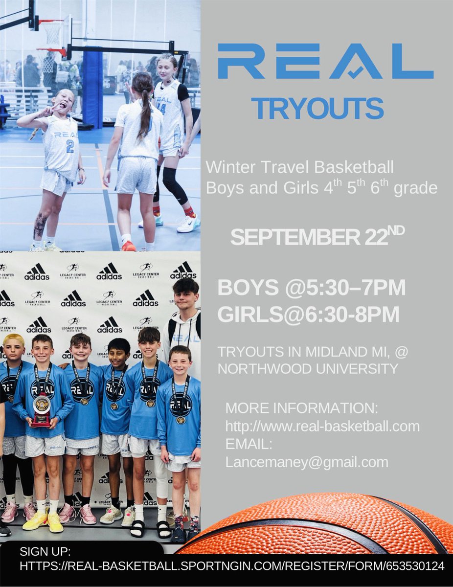 Youth Travel Tryouts on Monday! 🏀

Notice the time adjustment ⏰

Sign up: real-basketball.sportngin.com/register/form/… ✅