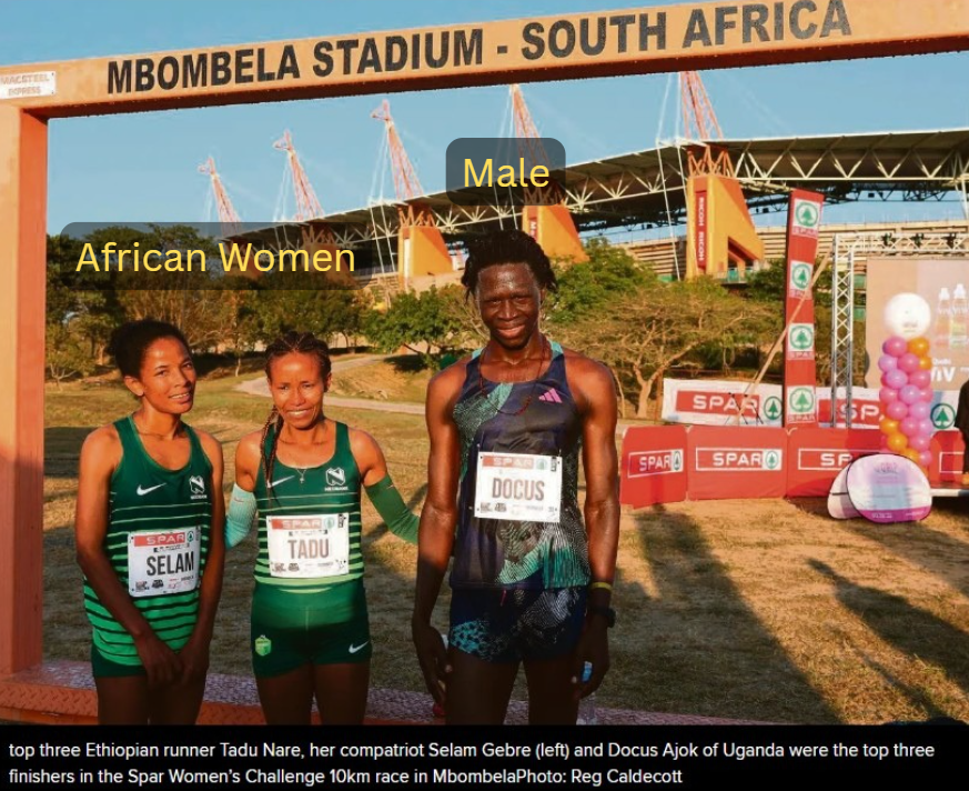 For years, women have been accused of being racists for calling out the males in elite women's track and field, activists claiming these accusations only "target" African women because we think black women are "too masculine" and don't fit western beauty standards.

Meanwhile...