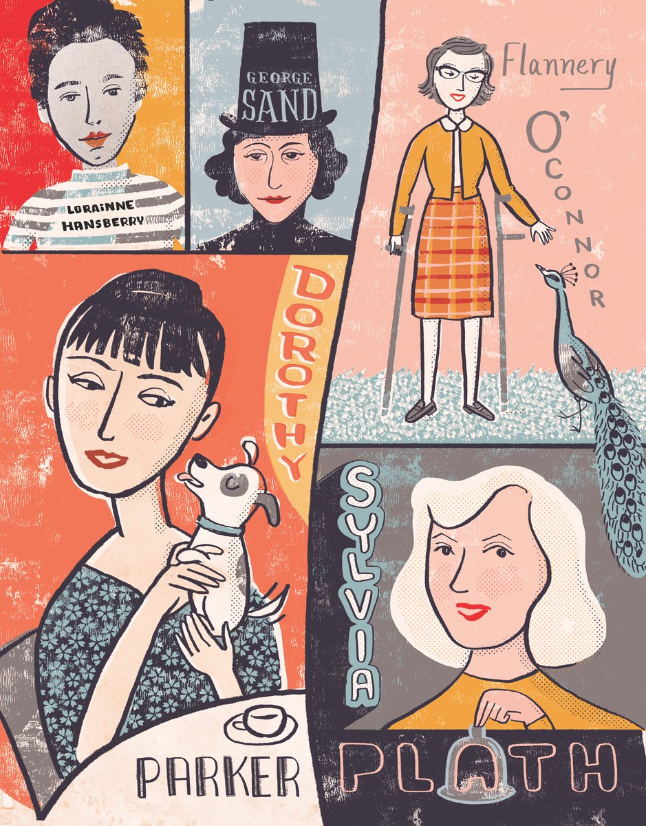 Some literary ladies for your weekend. Happy reading! 📚 #violetlemay #amreading #amwriting #illustrator #illustration #weekend
