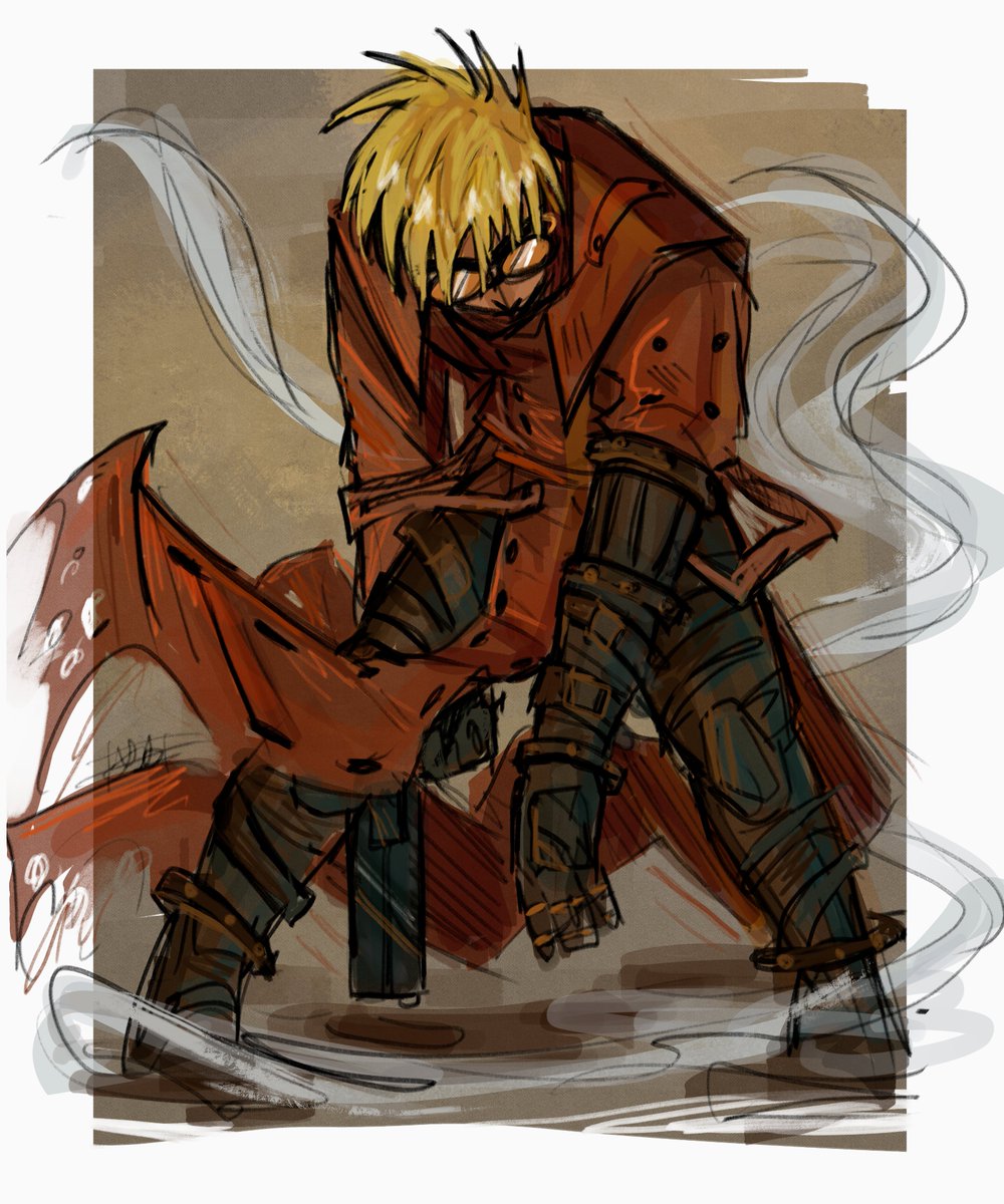 sp00ky11_'s tweet image. lil vash doodle #trigun