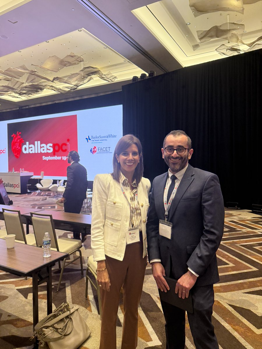 With the one and only Dr. Rasha Al-lamee <a href="/rallamee/">Rasha Al-Lamee</a>, at #DallasPCI #dallaspci2025. 
Thank you for being a true inspiration for me and for all young cardiologists aspiring to practice true evidence-based medicine!