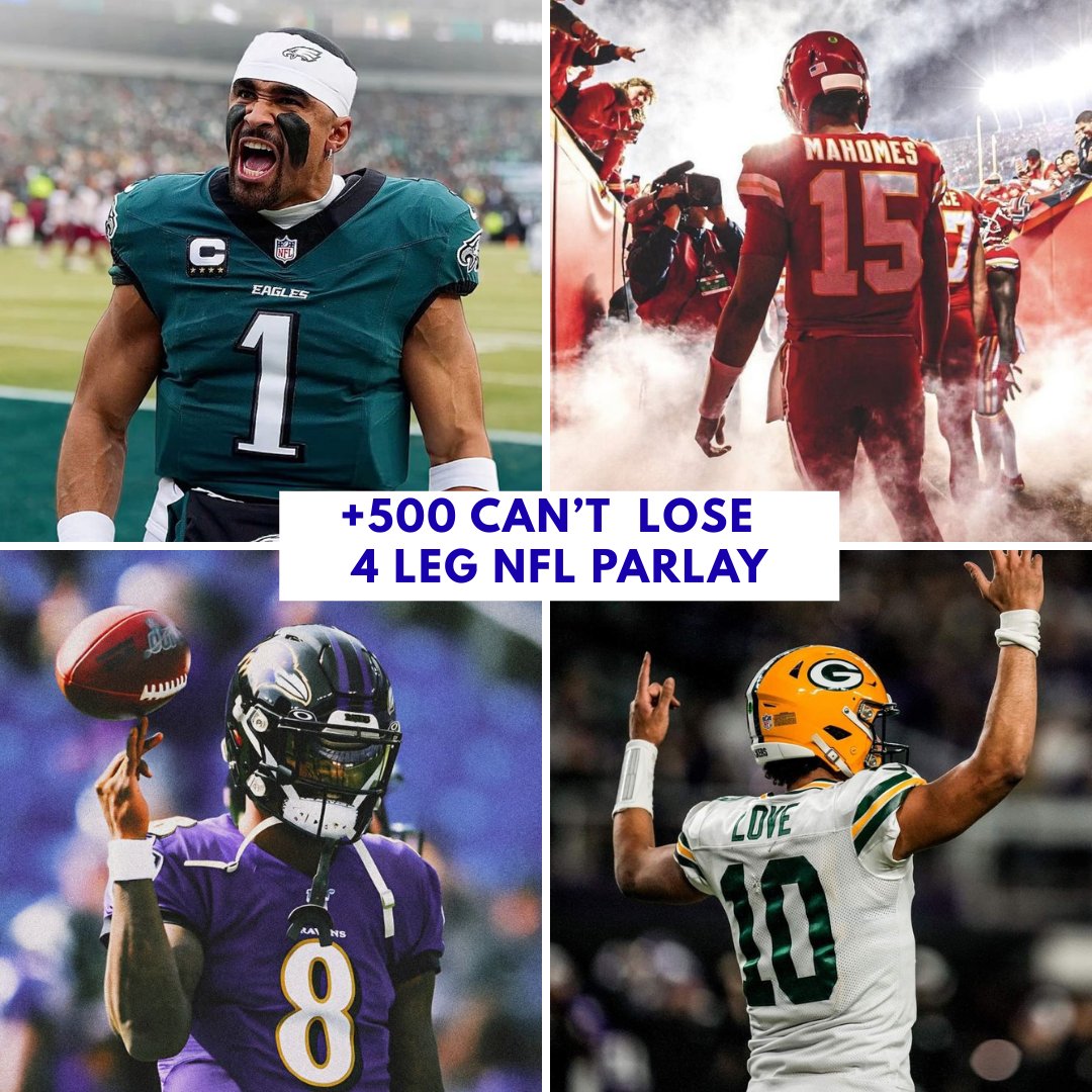 LISTEN TO ME  I JUST CRAFTED THE PERFECT NFL PARLAY FOR SUNDAY

4 LEGS +465 

$2000 => $11,300

EVERYTHING YOU NEED FOR SUNDAY TO GET RICH

99.99% CONFIDENT THIS IS A WINNER JUST LIKE THE ONE LAST SUNDAY

ALL YOU HAVE TO DO IS LIKE THIS POST AND U WILL RECEIVE PLAY IN YOUR DM
