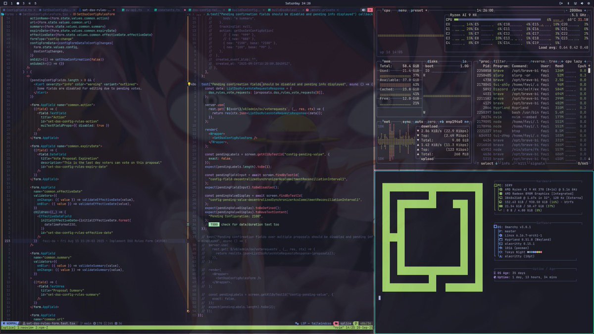 FaYiMoRa's tweet image. Can't believe it but I'm officially off the Mac(except the work mac).
Desktop: @Beelinkofficial SER9 HX370
Laptop: @FrameworkPuter F13 with HX370
OS: @OmarchyLinux
What a time to be alive! Having so much fun thanks to @dhh.
Off to go ship something.
#linux #omarchy