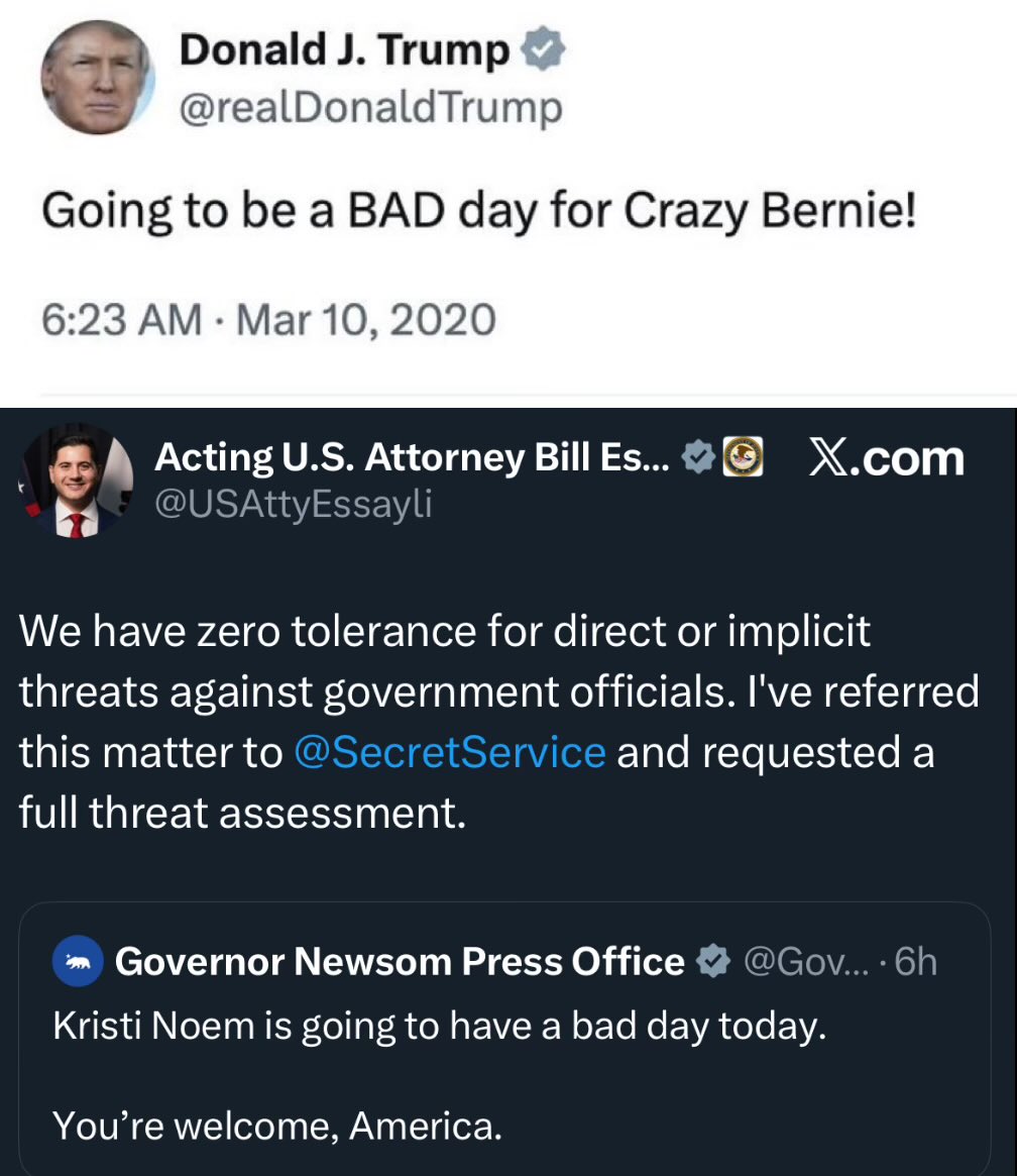 WUTangKids's tweet image. Morons still don’t get that the Newsom account is trolling Trump 🤣