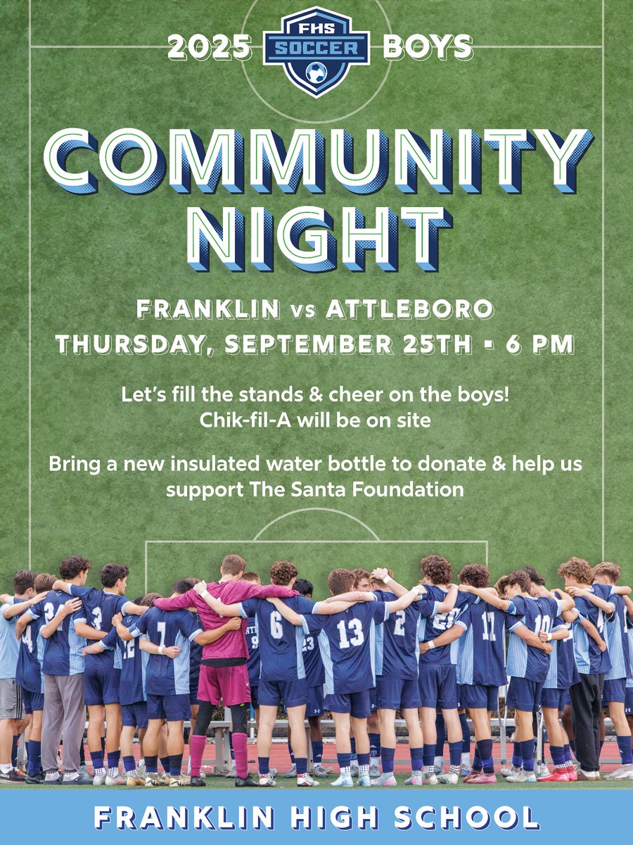 Let’s fill the stands for FHS Boys Soccer Community Night!  Would love to see lots of future Panthers in the crowd!