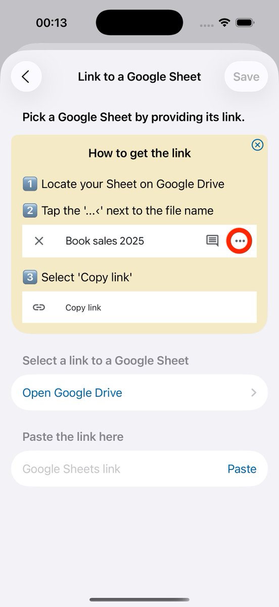 Until Google fixes its File Picker so it can be used from an app, this is what I came up with:

The user has to copy/paste a link to the desired Sheet from Google Drive.

I don't like it but it's the best achievable considering current limitations.
