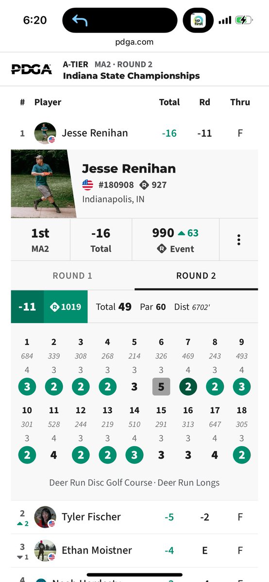 I picked a good time to throw the best round of my entire life.