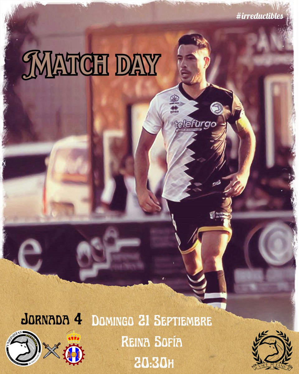 ¡¡¡ DÍA DE PARTIDO!!!

🏴🏳️🏴🏳️🏴🏳️🏴🏳️🏴

<a href="/UnionistasCF/">Unionistas de Salamanca CF</a>
🆚
<a href="/RealAvilesInd/">Real Avilés Industrial</a>

🗓️:  21 Septiembre 

🕛: 20:30

🏟️: Reina Sofía 

 #irreductibles