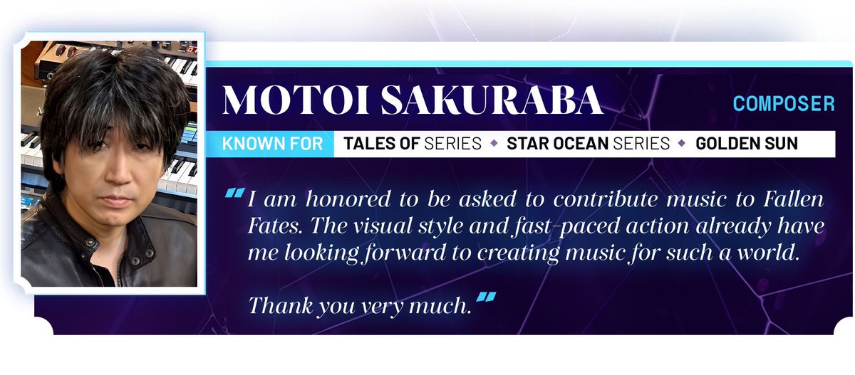 scarletmoon_'s tweet photo. Fallen Fates is funded! And the first stretch goal? More music by Motoi Sakuraba! Hear the two songs he wrote for the game so far and support the game on Kickstarter if you can: https://t.co/oTaO44taFV #gamemusic #vgm #RPG #FallenFates @MotoiSakurabaM @HibernianWS https://t.co/EAqNrhpO3E