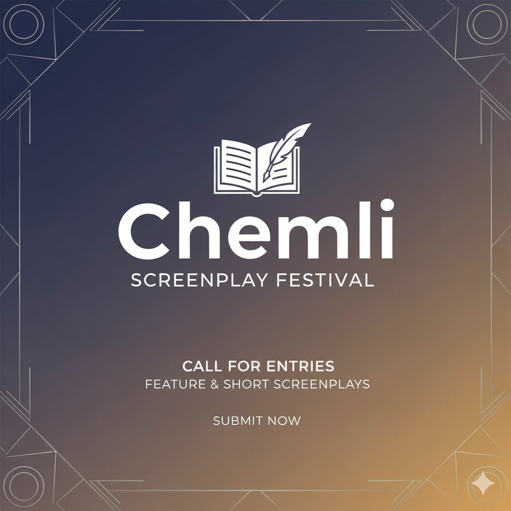 ✒️ Attention all screenwriters!
The Chemli Film Festival proudly announces the addition of a new category: 
🔸️Feature and Short Screenplays.
Submit your stories and join us for our third edition.👇
filmfreeway.com/ChemliFilmFest…

#ChemliFilmFestival #Screenwriting #CallForEntries