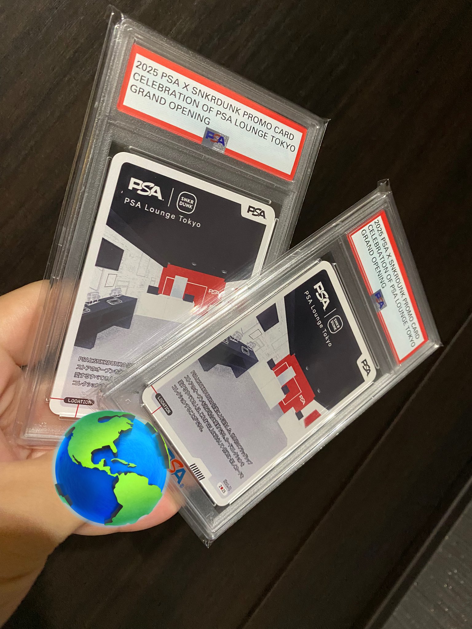 オープン記念 PSA Lounge Tokyo カード PSA×SNKRDUNK 世界初のフラッグ