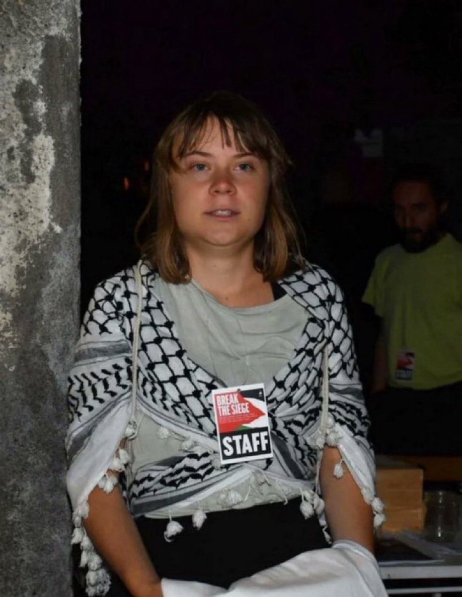 BREAKING: Greta Thunberg was literally kicked off the lead flotilla boat on her way to Gaza by her own crew.  

Karma is a bitch.