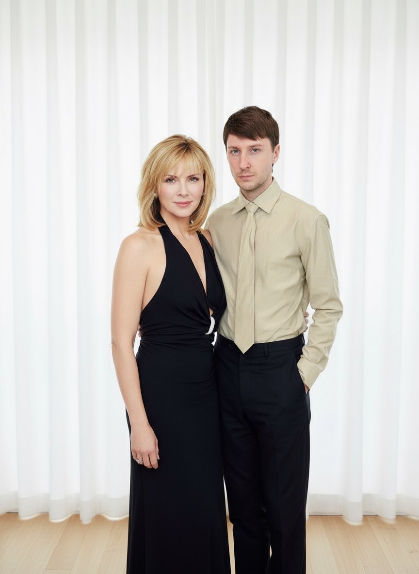 Настоящее фото с Сарой Джессикой  у меня есть, с Ким хотя бы такое пусть будет😊