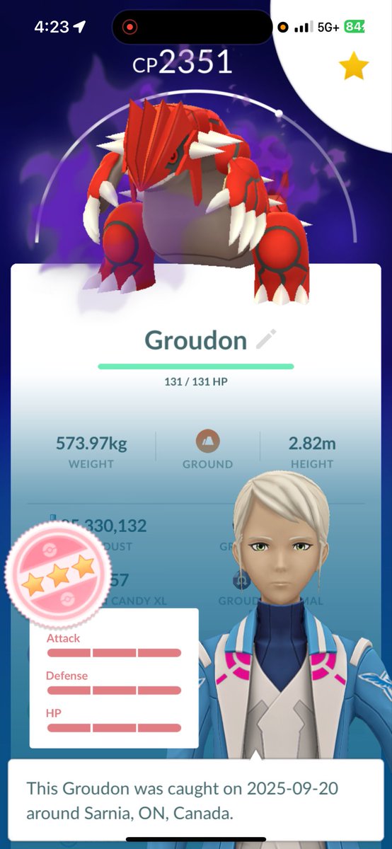 First Hundo Shadow Legendary